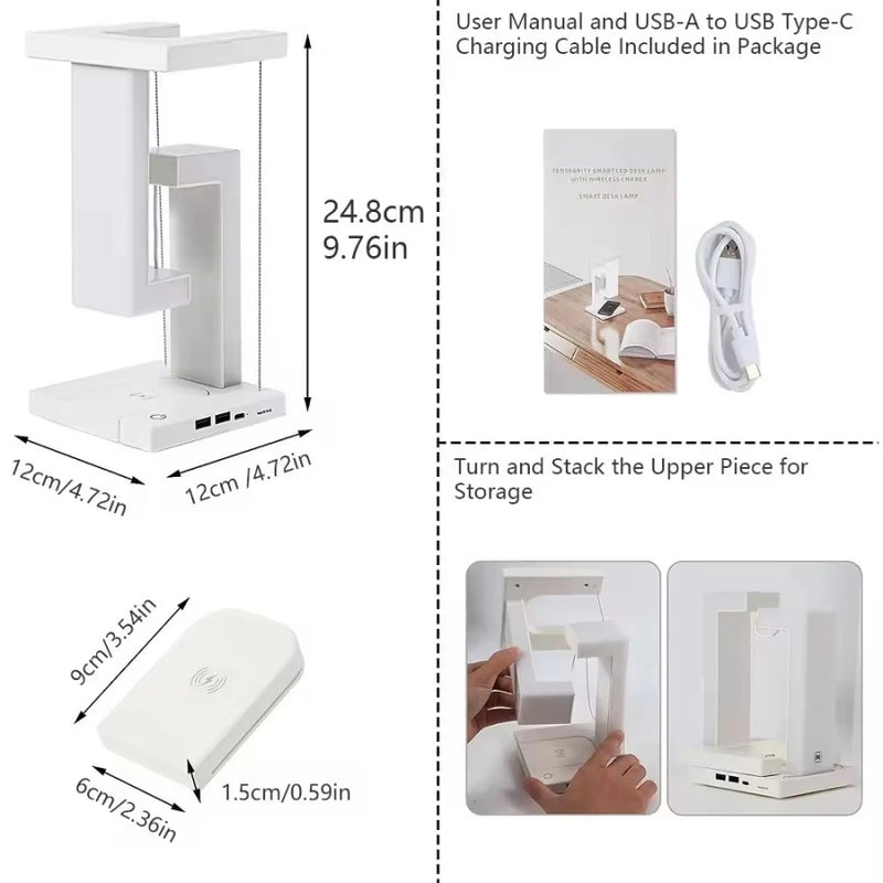 Lâmpada de Mesa LED 2 em 1 com Controle de Toque