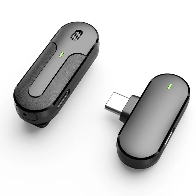 Microfone de Lapela Mini com Redução de Ruído Sem Fio